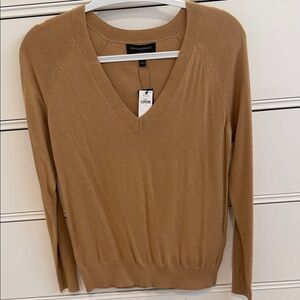 Banana Republic Factory Women's Camel Forever V-Neck Sweater